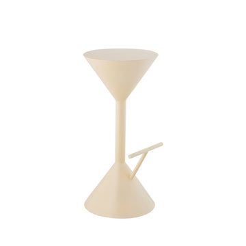 Chronos 29.75" Modern Industrial Iron Hourglass Backless Bar Stool with Foot Rest - JONATHAN Y